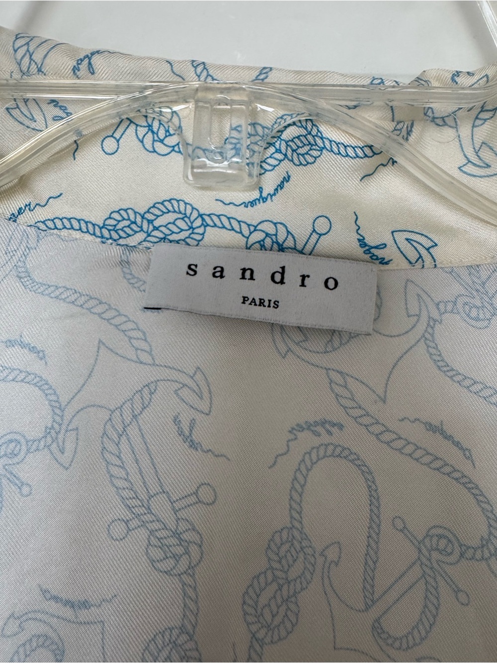 SANDRO PARIS SILK DRESS SIZE 10 - Picture 4 of 9